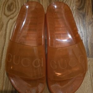 Gucci Translucent Orange Slides